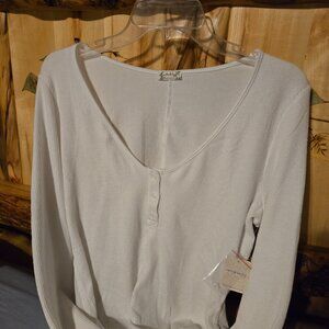 Free People Coffee Chat Long-Sleeve L. NWT